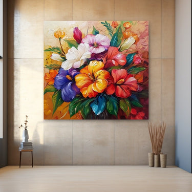 Palette Knife Abstract Flower Painting